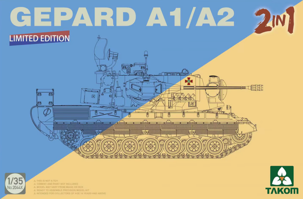 Takom 2044X 1/35 Bundeswehr FlakpanZer Gepard Model Kit