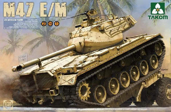 Takom 2072 1/35 US Medium Tank M47 Patton E/M 2n1 Model Kit