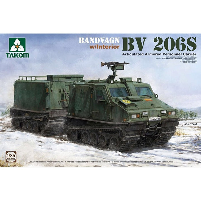 Takom 2083 1/35 Bandvagn BV 206S Articulated Armored Personnel Carrier Model Kit