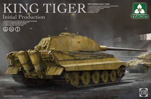 Takom 2096 1/35 King Tiger Initial Prod 4n1 Model Tank Kit