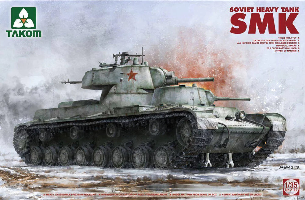 Takom 2112 1/35 WWII Soviet Heavy Tank SMK Model Kit