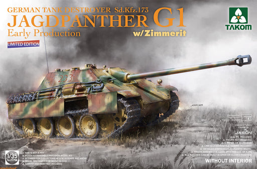 Takom 2125W 1/35 Jagdpanther G1 Early w/o Interior Model Tank Kit