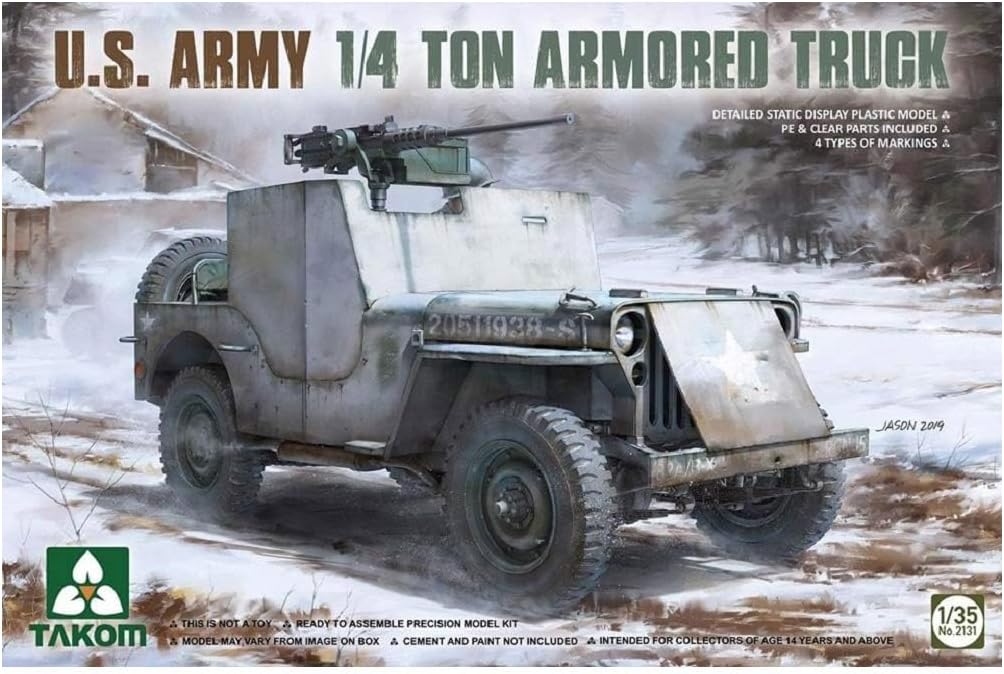 Takom 2131 1/35 US Army 1/4 Ton Armored Truck Model Kit