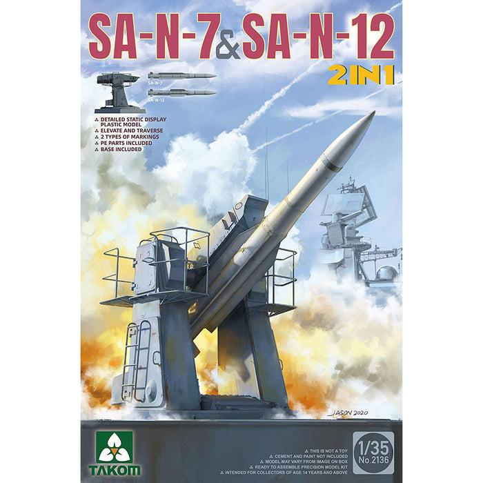 Takom 2136 1/35 SA-N7 & SA-N12 Surface-to-Air Missile Model Kit
