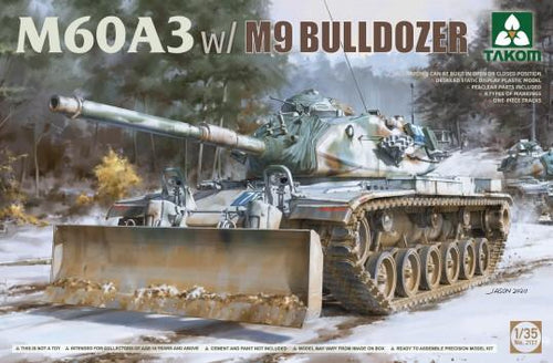 Takom 2137 1/35 M60A3 Tank with M9 Dozer Model Kit