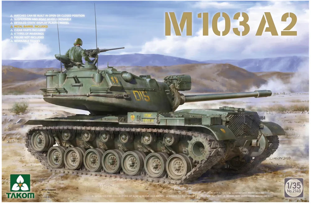 Takom 2140 1/35 M103 A2 Model Tank Kit