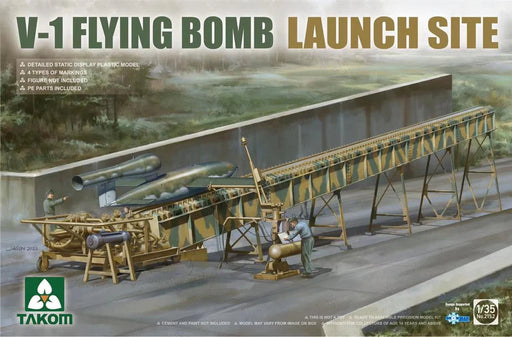 Takom 2152 1/35 V-1 Flying Bomb Launch Site Model Kit