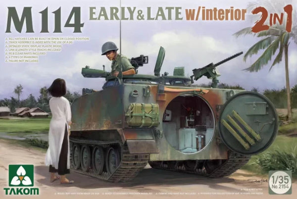 Takom 2154 1/35 M114 Early & Late with Interior 2n1 Model Kit