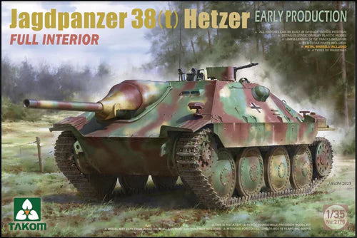 Takom 2170 1/35 Jagdpanzer 38t Hetzer Early with Interior Model Tank Kit