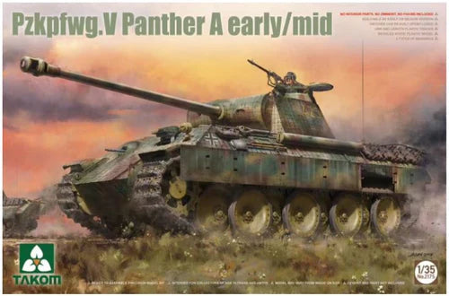 Takom 2175 1/35 Pzkpfwg.V Panther A Early/Mid Model Tank Kit