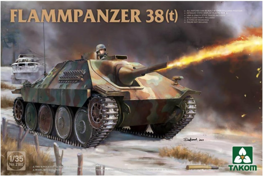 Takom 2180 1/35 Flammpanzer 38t Model Tank Kit