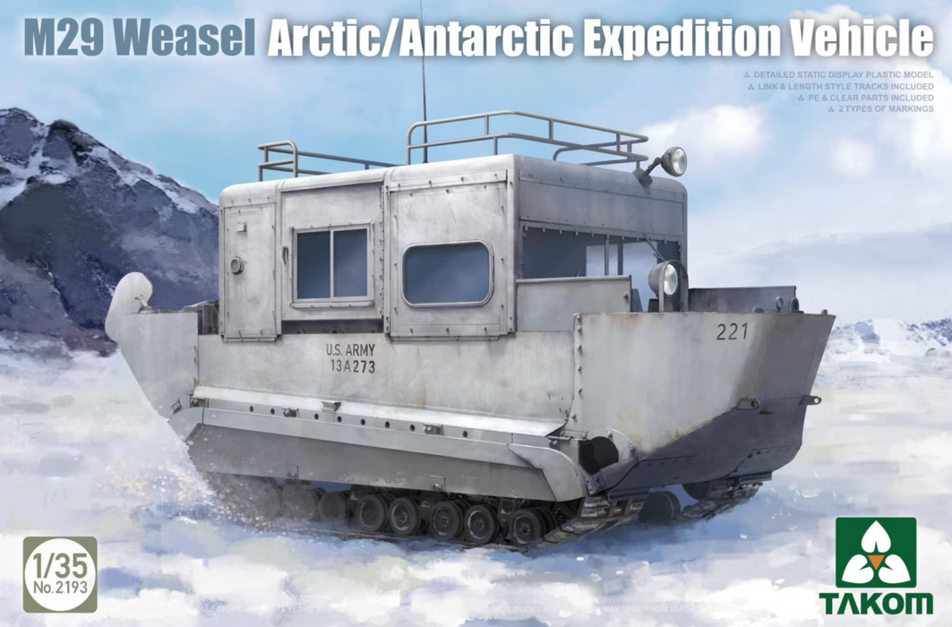 Takom 2193 1/35 M29 Weasel Arctic/Antarctic Model Kit