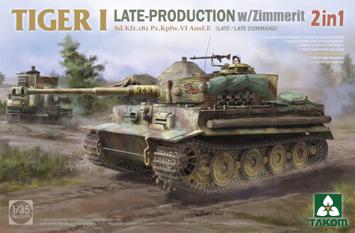Takom 2199 1/35 Tiger 1 Late Prod with Zimmerit Model Tank Kit