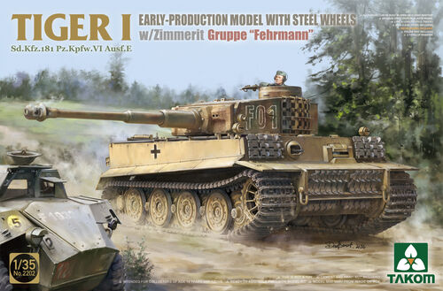Takom 2202 1/35 Tiger I Early Gruppe Fehrmann Model Tank Kit