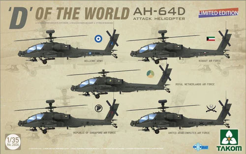 Takom 2606 1/35 AH-64D D of the World Attack Helicopter Model Kit