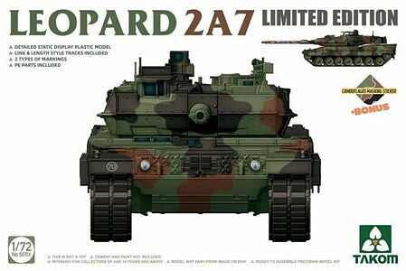 Takom 5011X 1/72 Leopard 2A7 Main Battle Tank Model Kit