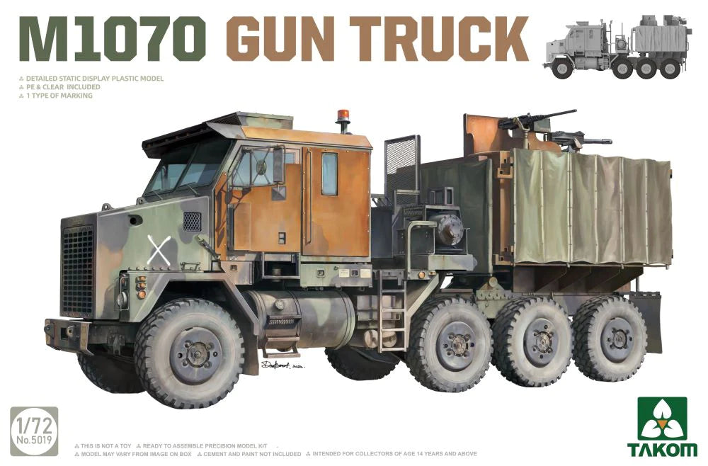 Takom 5019 1/72 M1070 Gun Truck Model Kit