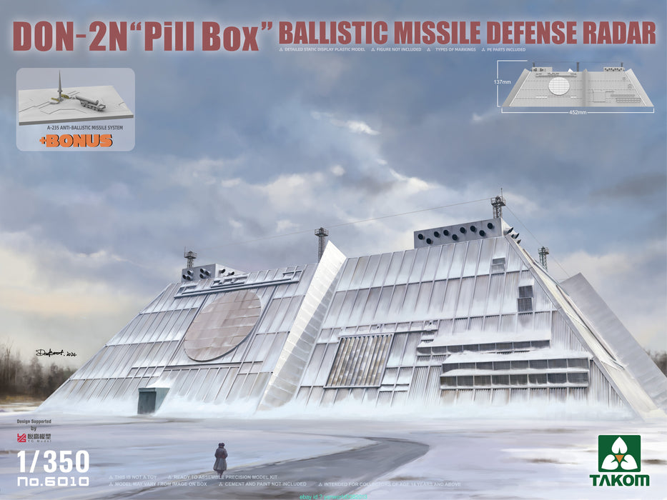 Takom 6010 1/350 DON-2N Pill Box Missile Defense Radar Station Model Ship Kit