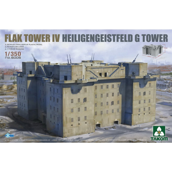 Takom SP-6005 1/350 Flak Tower IV Helligeistfeld G Tower Model Kit