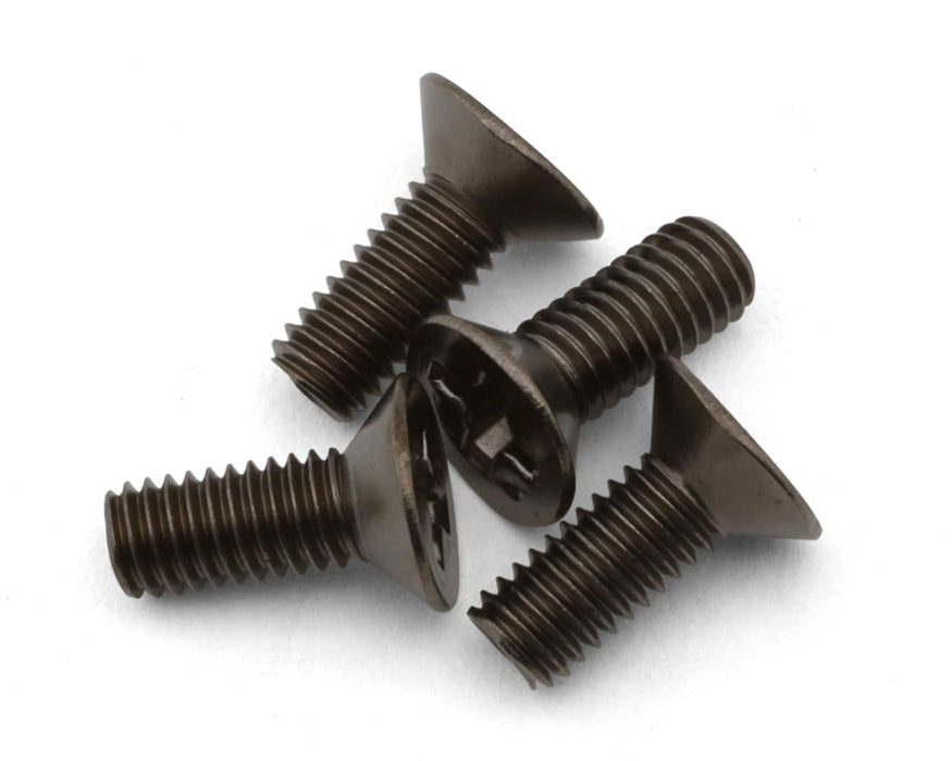 Tamiya 9805696 3x8mm Flat Head Philips Screws (4 Pack)