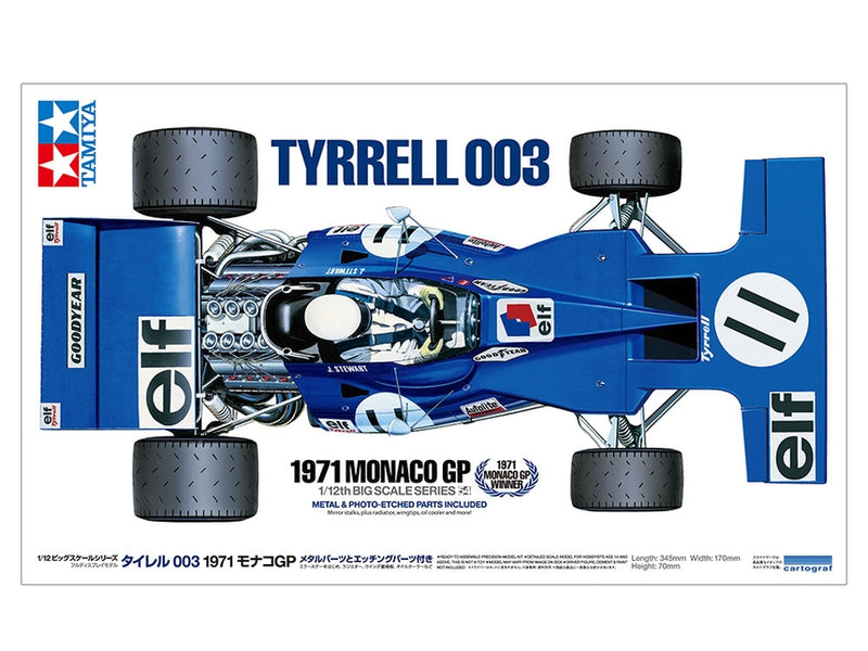 Tamiya 12054 1/12 Tyrell 003 1971 Monaco GP F1 Car Model Kit