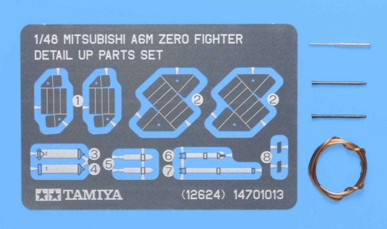 Tamiya 12624 1/48 Mitsubishi A6M Zero Photo Etched Detail Set