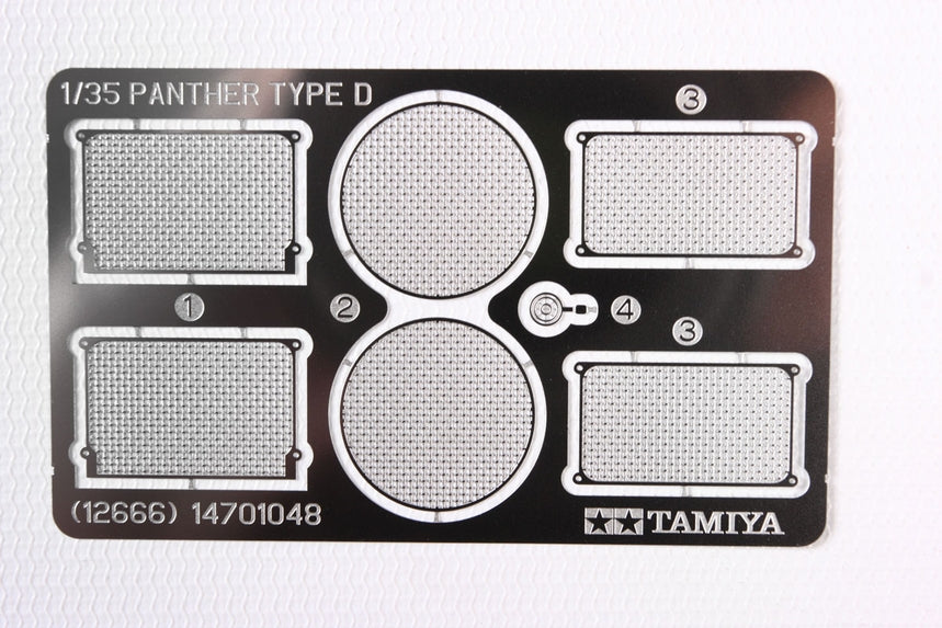 Tamiya 12666 1/35 Photo Etched Grill Set Fits 35345 Panther Kit