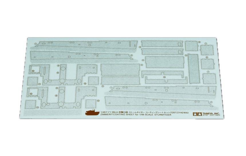 Tamiya 12672 1/48 Zimmerit Coating Sheet Detail Set for Sturmtiger