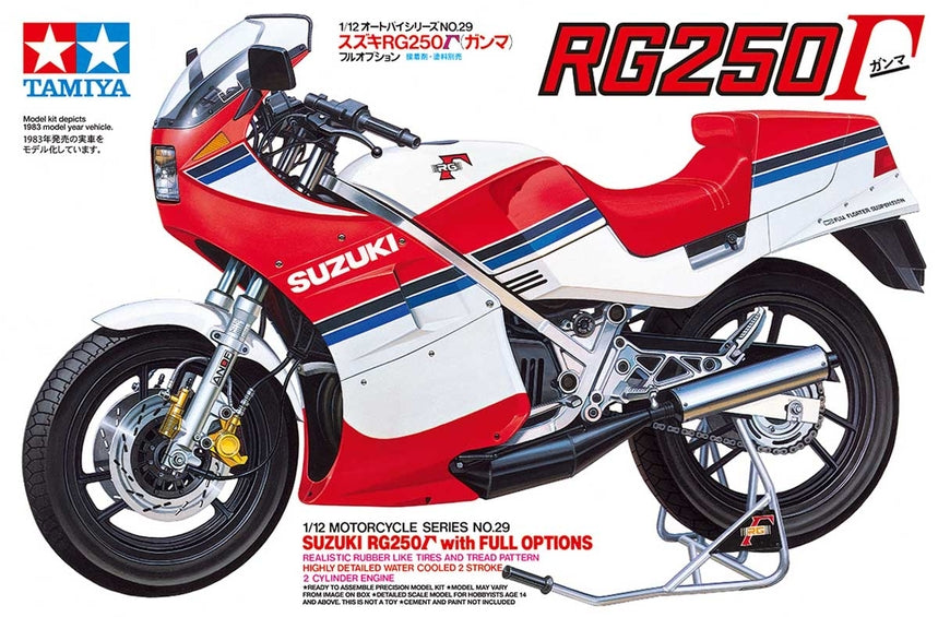Tamiya 14029 1/12 Suzuki RG250 with Full Options Model Motorcycle Kit