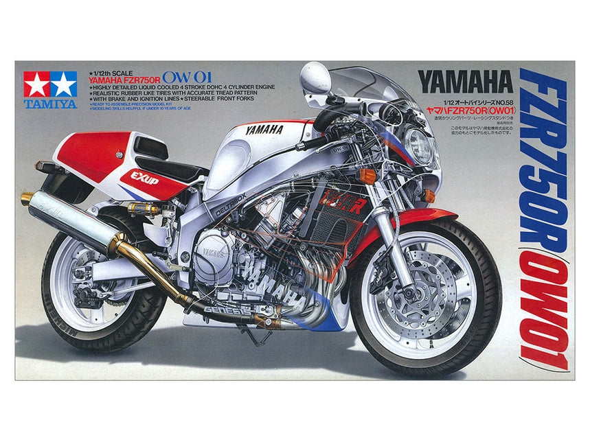 Tamiya 14058 1/12 Yamaha FZR750R (OW01) Model Motorcycle Kit