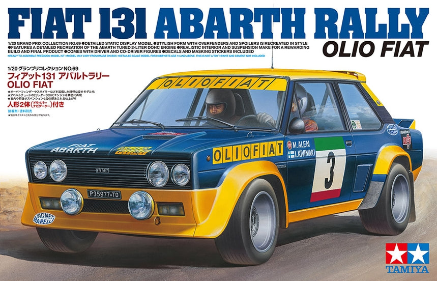 Tamiya 20069 1/20 131 Abarth Rally Olio Fiat Plastic Model Kit