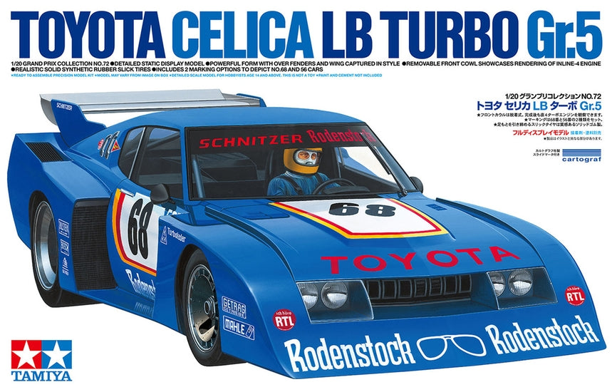 Tamiya 20072 1/20 Toyota Celica LB Turbo Gr.5 Model Kit