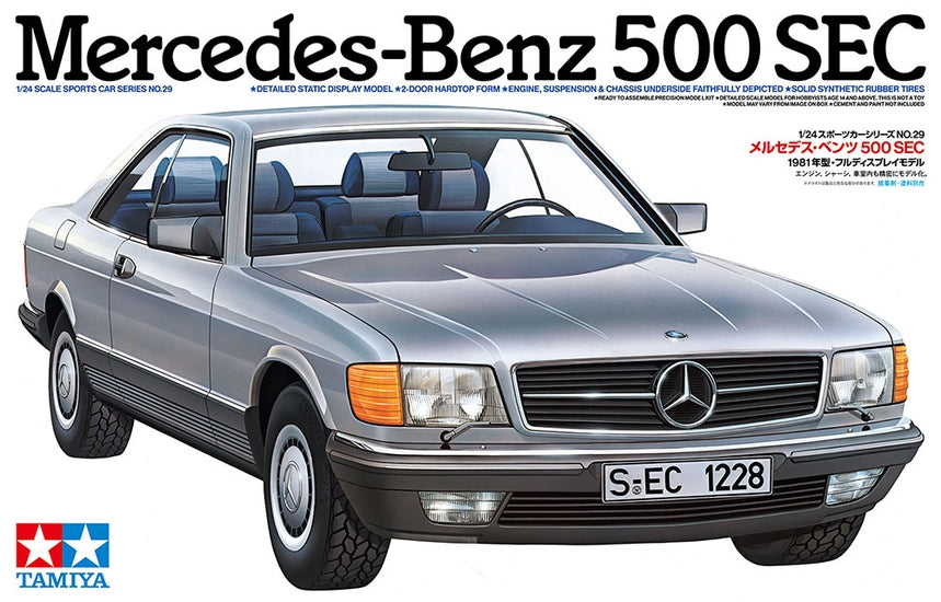 Tamiya 24029 1/24 1981 Mercedes Benz 500 SEC Model Kit