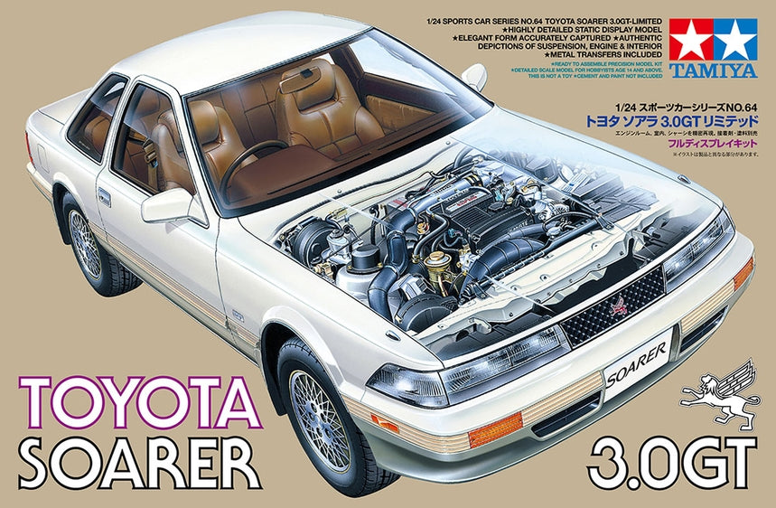 Tamiya 24064 1/24 Toyota Soarer 3.0 GT Model Car Kit