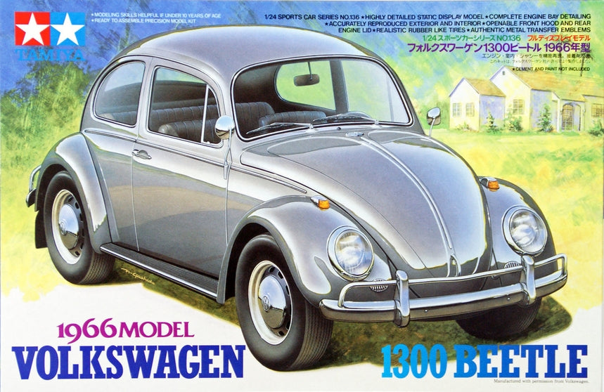 Tamiya 24136 1/24 1966 Volkswagen 1300 Beetle Model Kit