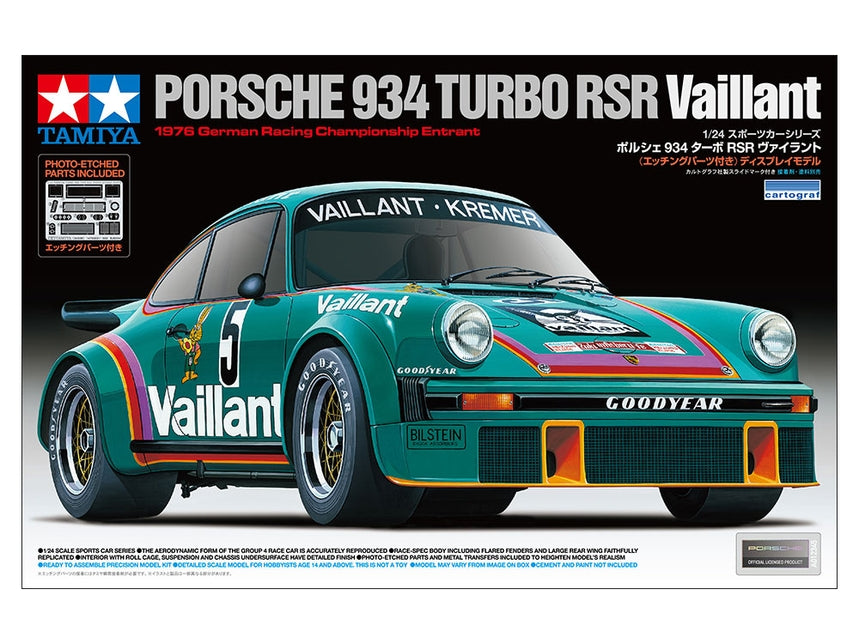 Tamiya 24334 1/24 Porsche 934 Turbo RSR Vaillant Model Car Kit
