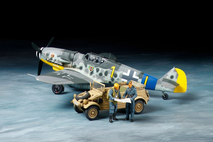Tamiya 25204 1/48 Messerschmitt Bf109 G-6 Plane & Kubelwagen Model Kit