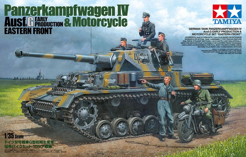Tamiya 25209 1/48 German Panzer IV Ausf.G Early Motorcycle Set Model Kit