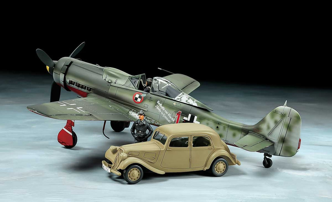 Tamiya 25213 1/48 Fw190 D-9 Plane & Citroen Staff Car Model Kit