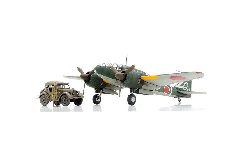 Tamiya 25217 1/48 Mitsubishi Ki-46 III Type 100 & 4x4 Light Vehicle Kurog Model Kit