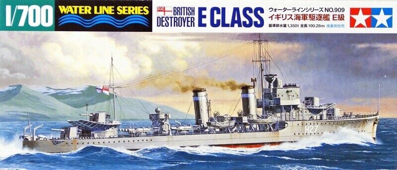 Tamiya 31909 1/700 British E Class Destroyer Waterline Model Kit