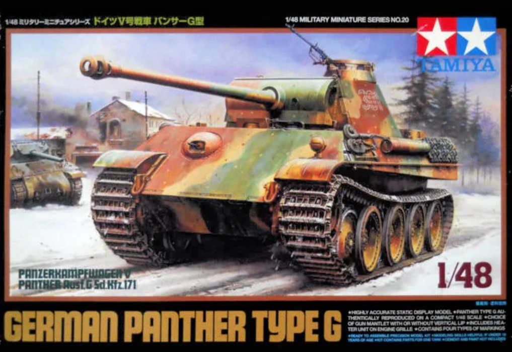Tamiya 32520 1/48 German Panther Type G Model Tank Kit