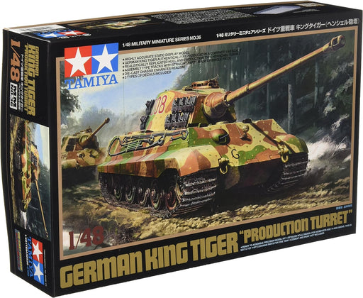 Tamiya 32536 1/48 German King Tiger Model Tank Kit — White Rose