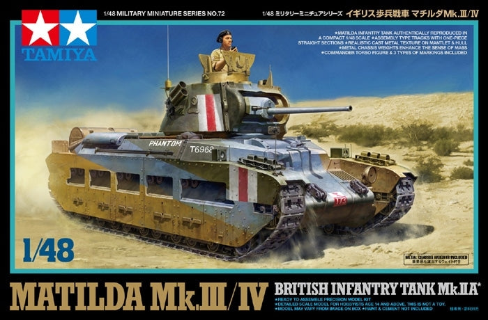 Tamiya 32572 1/48 British Matilda Mk.III/IV Model Tank Kit