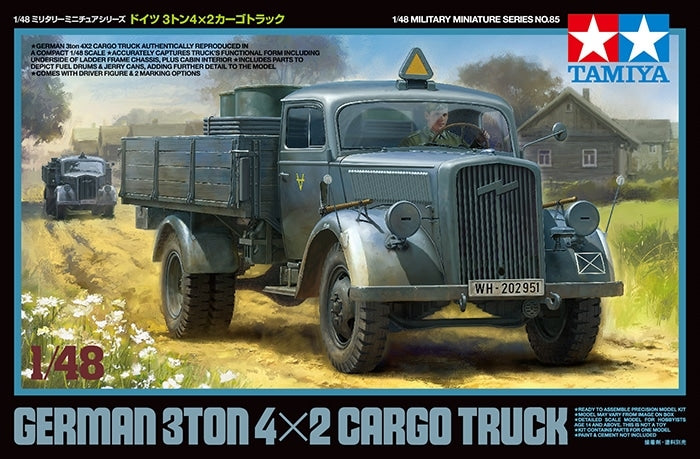 Tamiya 32585 1/48 German 3-Ton 4x2 Cargo Truck Model Kit