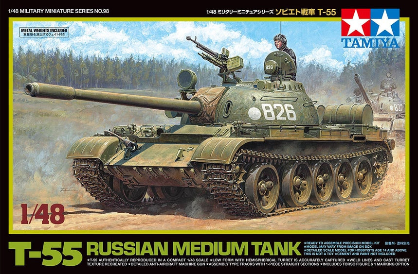 Tamiya 32598 1/48 Russian Medium Tank T-55 Model Kit