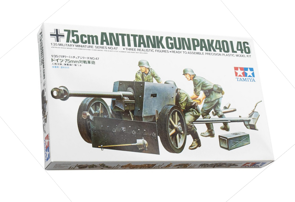 Tamiya 35047 1/35 German 75mm Anti Tank Gun Model Kit