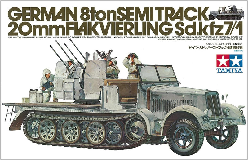 Tamiya 35050 1/35 German 8T Half Track Sdkfz 7/1 Model Kit