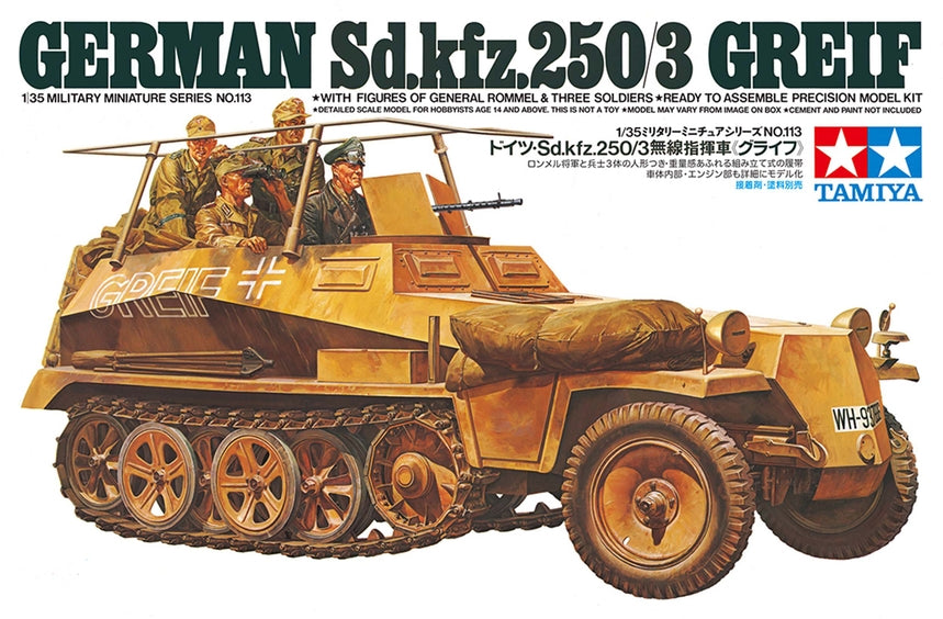 Tamiya 35113 1/35 German SDKFZ 250/3 Greif CA213 Model Kit