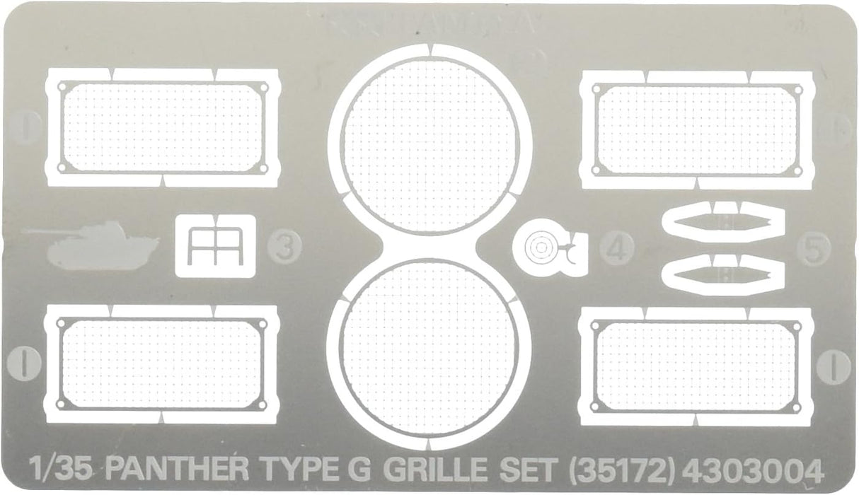 Tamiya 35172 1/35 German Panther Type G Photo-Etched Grill Set